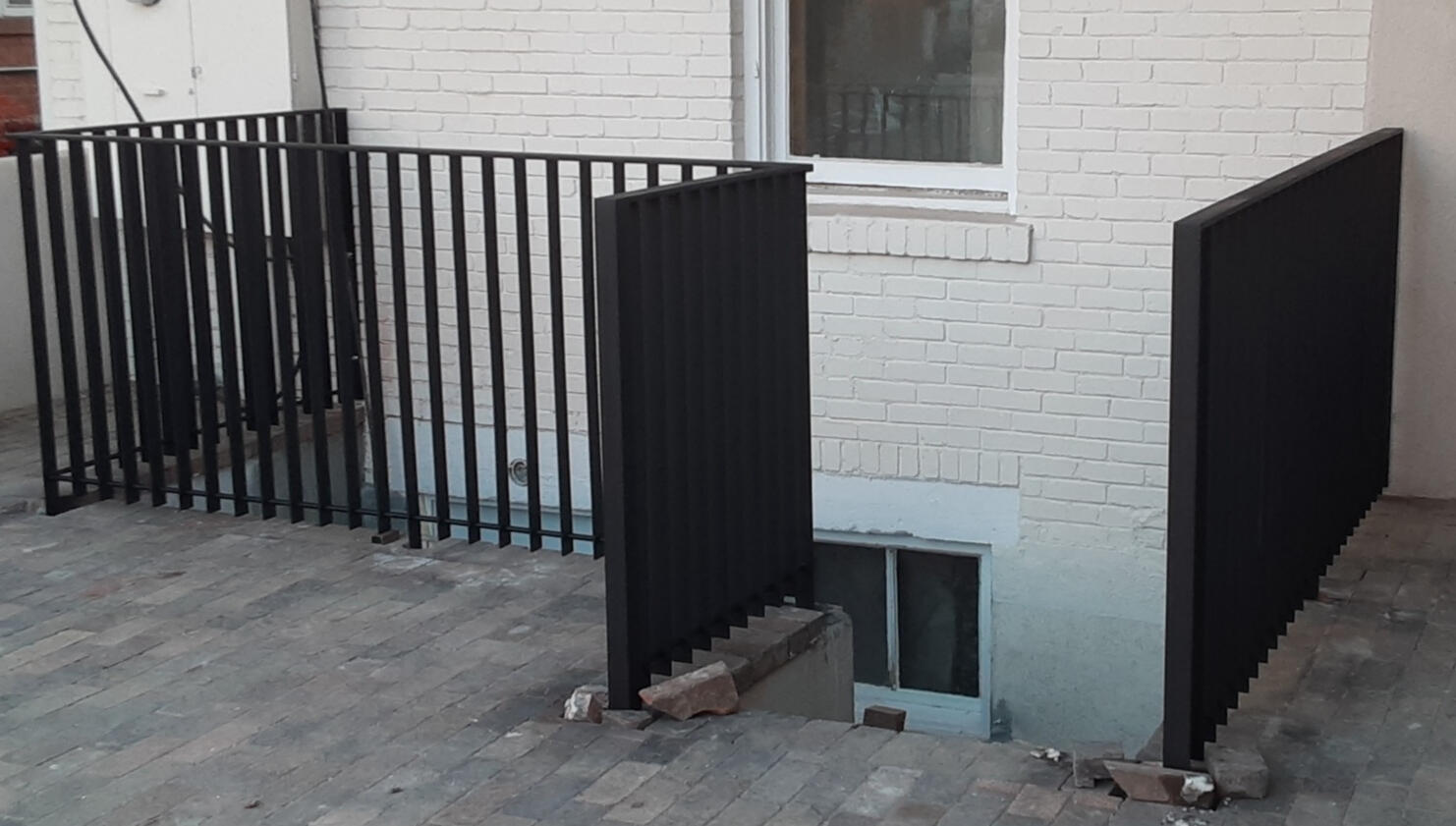 Cafe Railing Design plumb